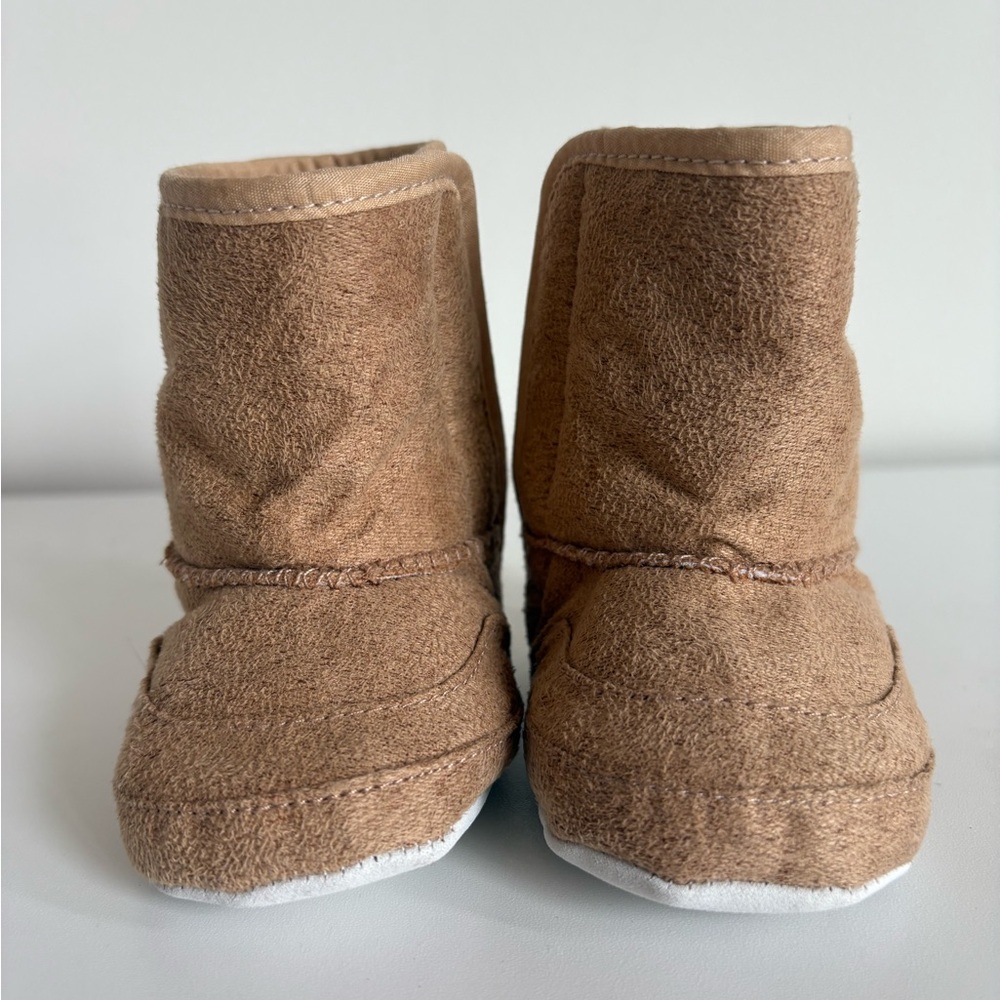 Kids Brown Suede-Look Booties